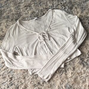 Women's White Long Sleeve Top